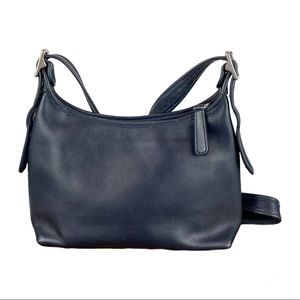 Vintage Coach 9136 Legacy Rare Navy Blue Leather Crossbody Bag